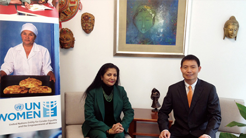 南非首位女性副总统 联合国会见PA旗舰厅CEO